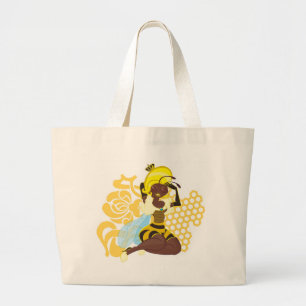Queen Bee Pin Up Large Tote Bag