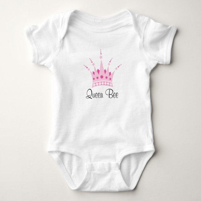 Queen Bee / Princess Crown Baby T-Shirt Baby Bodysuit (Front)