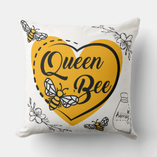 queen bee quote cushion