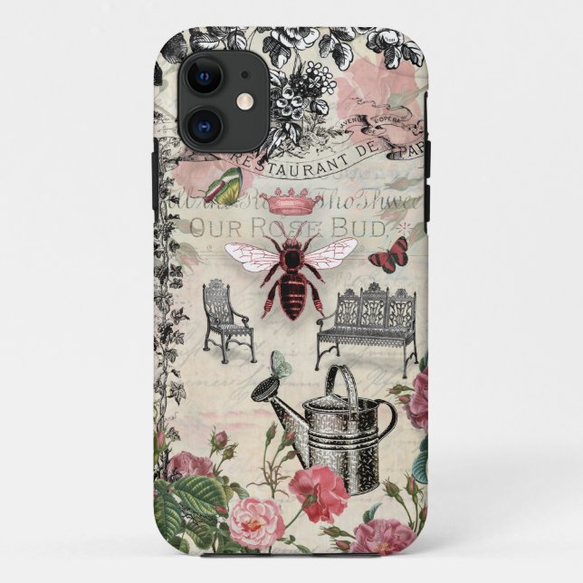 Queen Bee Rose Garden Case-Mate iPhone Case (Back)