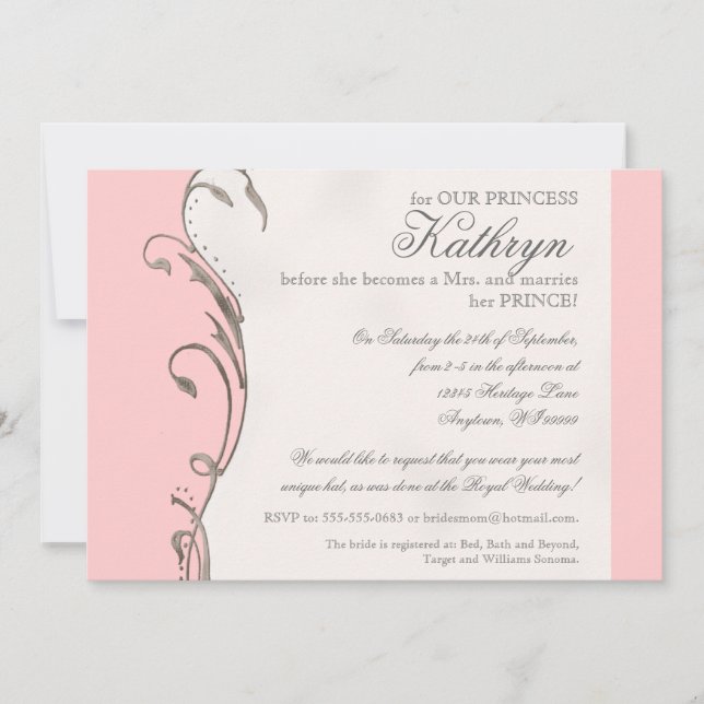 Queen Bee Royal Wedding Bridal Shower Invitation (Front)