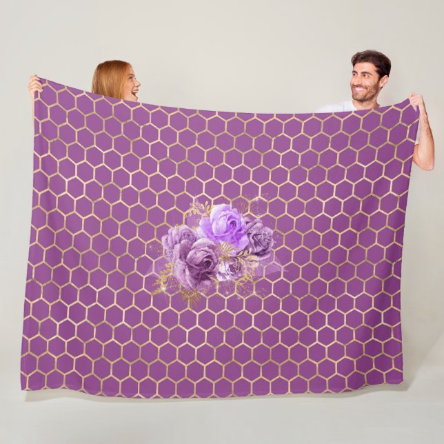 Queen Bee Series Design 7 Fleece Blanket (In Situ)