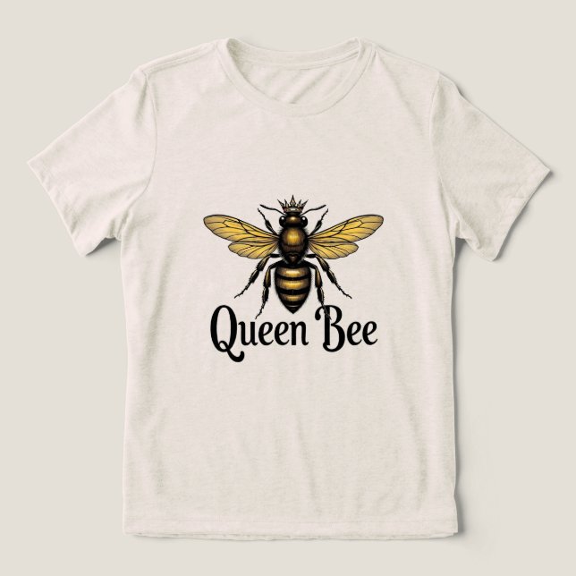 Queen Bee Tri-Blend Shirt (Design Front)