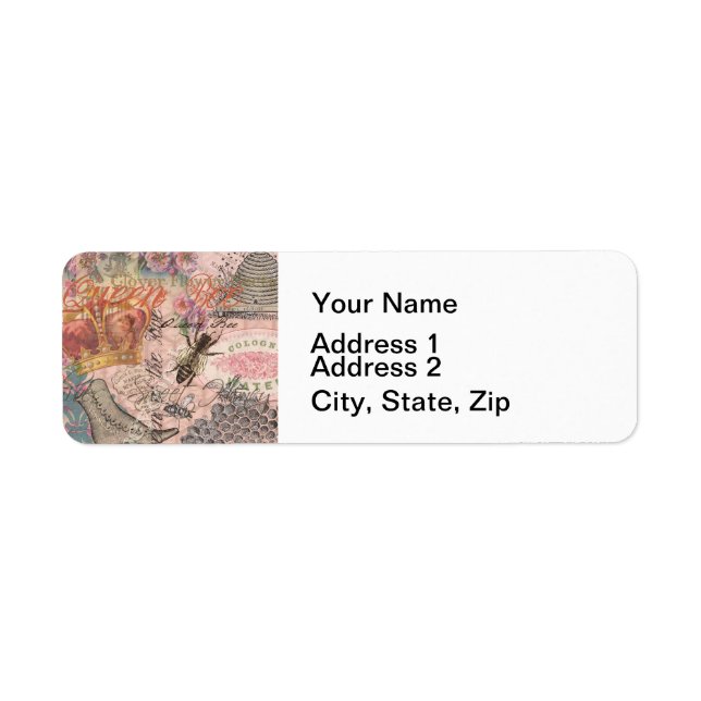 Queen Bee Vintage Beautiful Collage (Front)