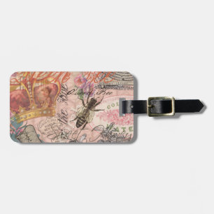 Queen Bee Vintage Beautiful Collage Luggage Tag