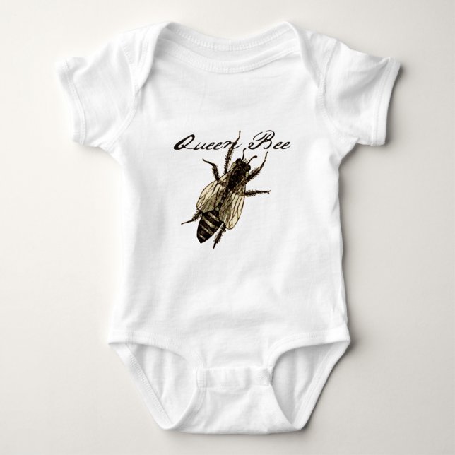 Queen Bee Wildlife Flying Bug Insect Baby Bodysuit (Front)