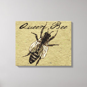 Queen Bee Wildlife Flying Bug Insect Canvas Print