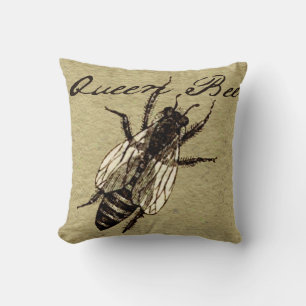Queen Bee Wildlife Flying Bug Insect Cushion
