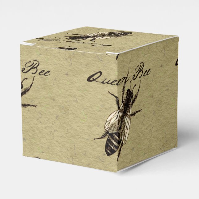 Queen Bee Wildlife Flying Bug Insect Favour Box (Front Side)