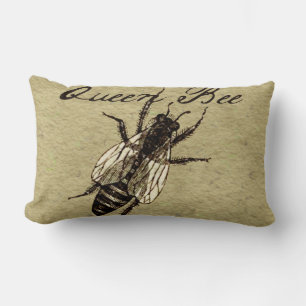 Queen Bee Wildlife Flying Bug Insect Lumbar Cushion