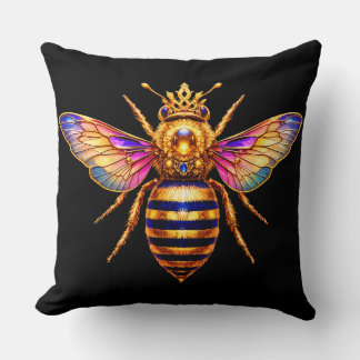 Queen Bee With Crown Cushion