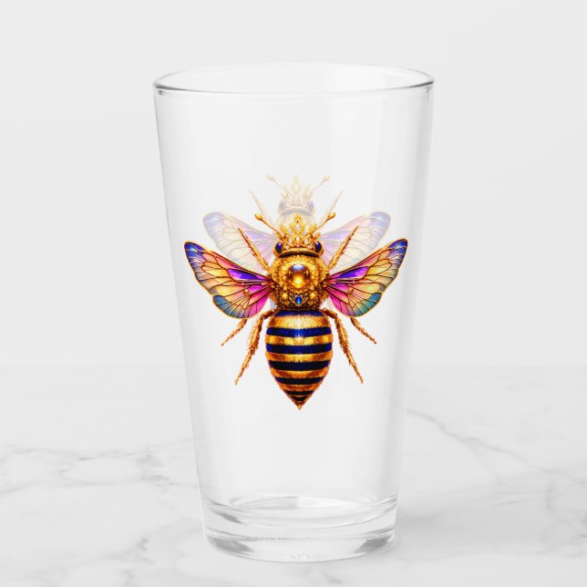 Queen Bee With Crown Glass (Front)