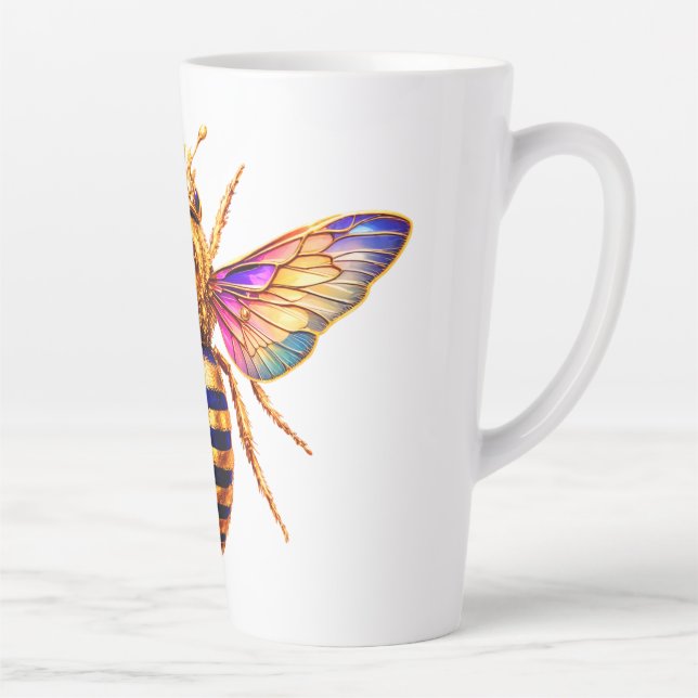 Queen Bee With Crown Latte Mug (Right)