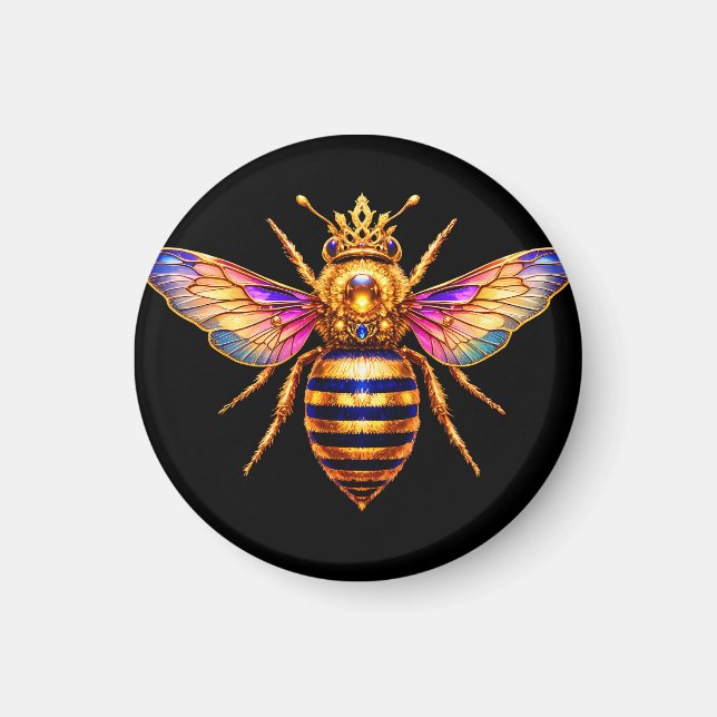 Queen Bee With Crown Magnet (Front)