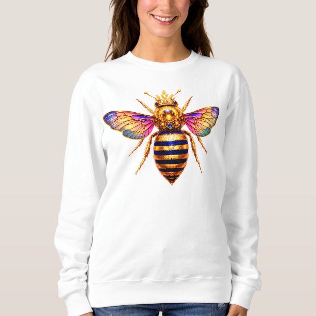 Queen Bee With Crown Sweatshirt (Front)