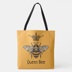 Queen Bee with Fancy Crown Personalise Tote Bag