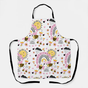 Queen BEES Cute BFF, Baby Girl, Girly Gifts Pink Apron