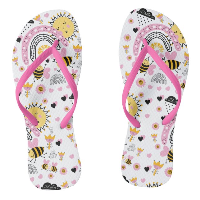 Queen BEES Cute BFF, Baby Girl, Girly Gifts Pink Jandals (Footbed)