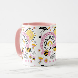 Queen BEES Cute BFF, Baby Girl, Girly Gifts Pink Mug