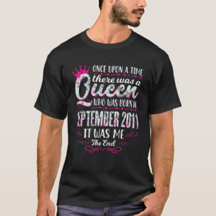 Queen Born In September 2011 - Cute Girl 10Th Birt T-Shirt