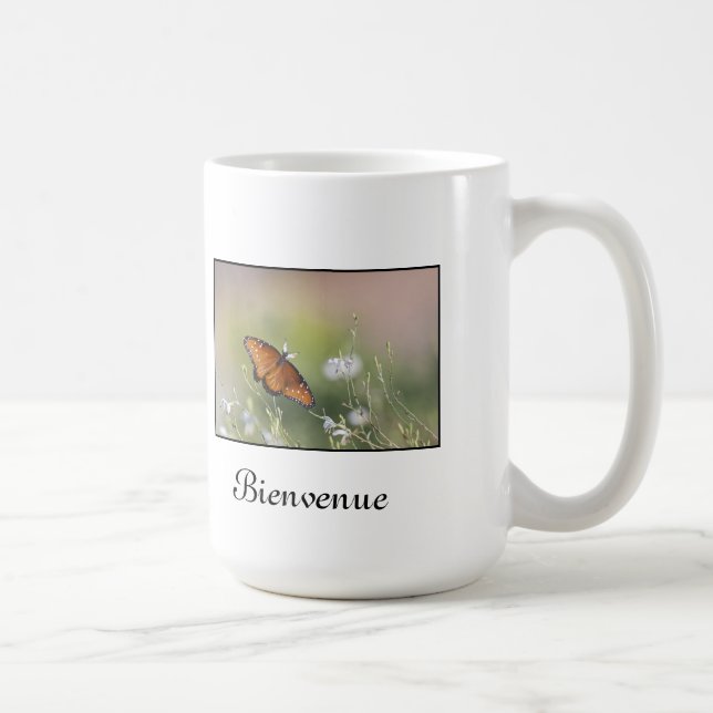 Queen butterfly Bienvenue Coffee Mug (Right)