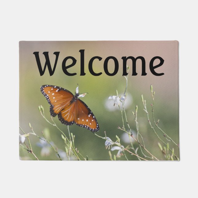 Queen butterfly in morning light doormat (Front)