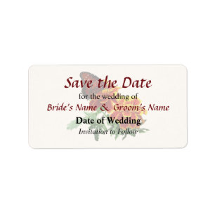 Queen Butterfly on Marigold Save the Date Label