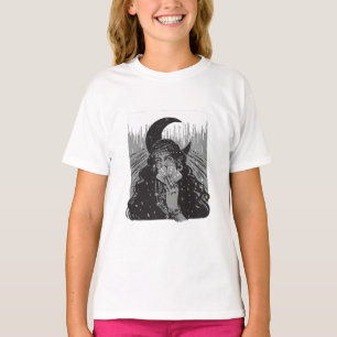 queen card art design moon T-Shirt