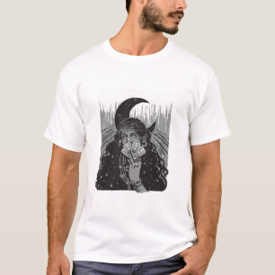 queen card art design moon T-Shirt