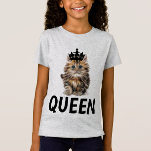QUEEN CAT T-shirts, Ladies Girls T-Shirt