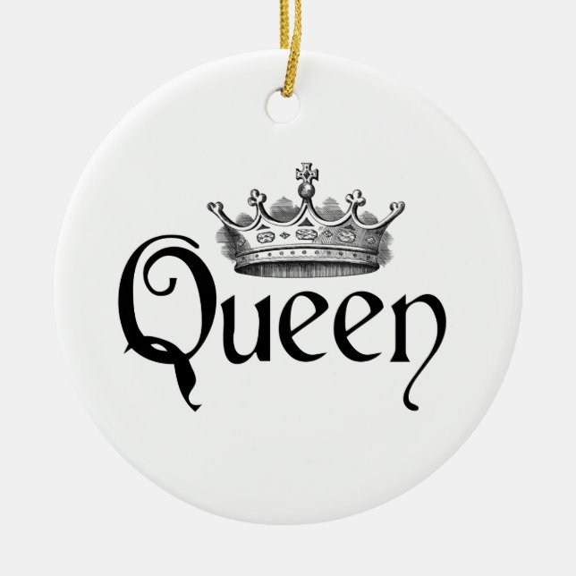 Queen Ceramic Tree Decoration (Front)