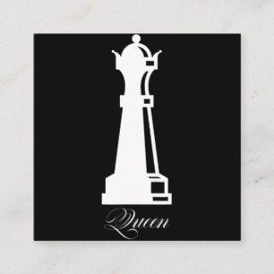 Queen Chess Piece Halloween Costume Chess Lover Square Business Card