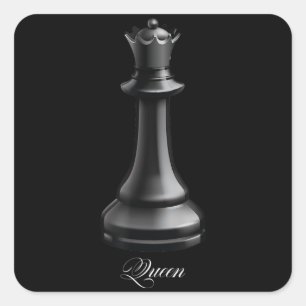 Queen Chess Piece Halloween Costume Chess Lover Square Sticker