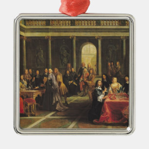 Queen Christina of Sweden and her Court Metal Tree Decoration