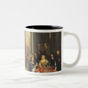 Queen Christina of Sweden and her Court Two-Tone Coffee Mug