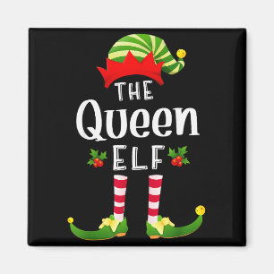 Queen Christmas Elf Matching Pajama X-mas Party  Magnet