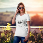 Queen Court Glam Glit Rose Gold Name   T-Shirt<br><div class="desc">Yes, there is a queen of the pickleball court in your life who would really enjoy this fun t-shirt as a gift. Yes -- Queen of the Pickleball Court with lots of glam and some glitter with a rose gold background and personalised with her name. Any design questions, just send...</div>