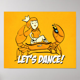 Queen Crab Reggae Girl Poster