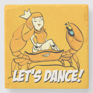 Queen Crab Reggae Girl Stone Coaster