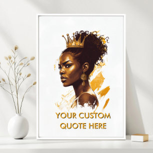 Queen Crown Portrait-Create Your Own Motivational  Poster