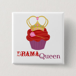 Queen Cupcake 15 Cm Square Badge