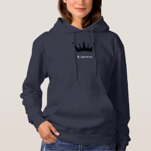 Queen Custom Text Black Crown Navy Blue Hoodies