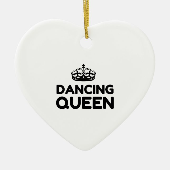 QUEEN DANCING CERAMIC TREE DECORATION (Front)
