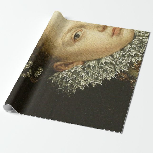 Queen Decoupage Poster Wrapping Paper (Unrolled)