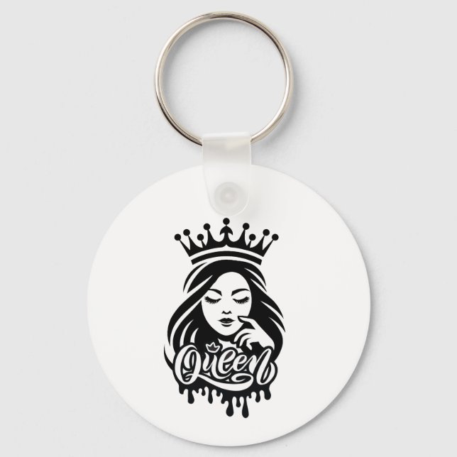 Queen Design – Elegant Royal Crown Key Ring (Front)