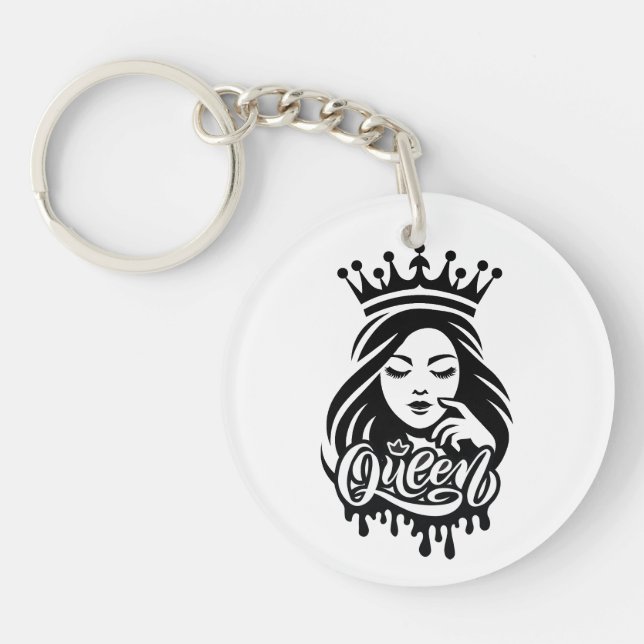 Queen Design – Elegant Royal Crown Key Ring (Front)
