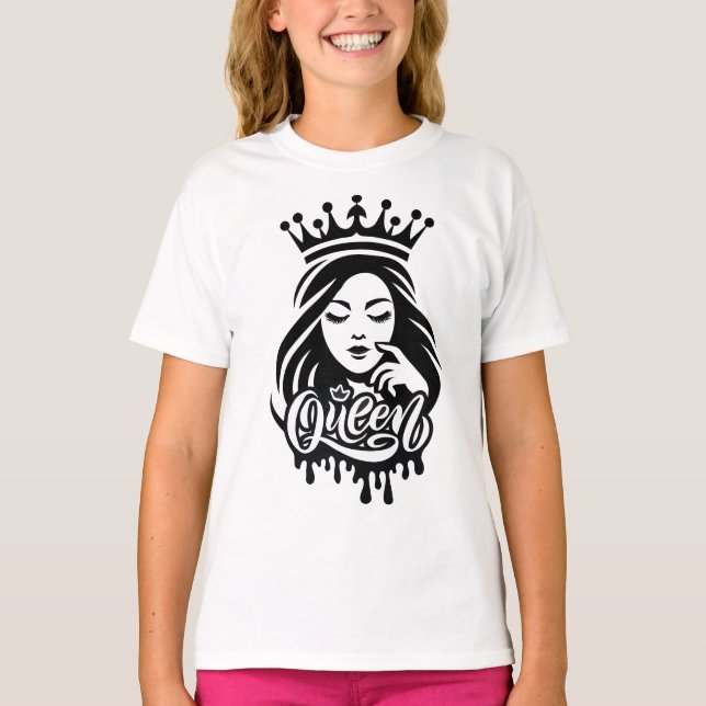 Queen Design – Elegant Royal Crown T-Shirt (Front)