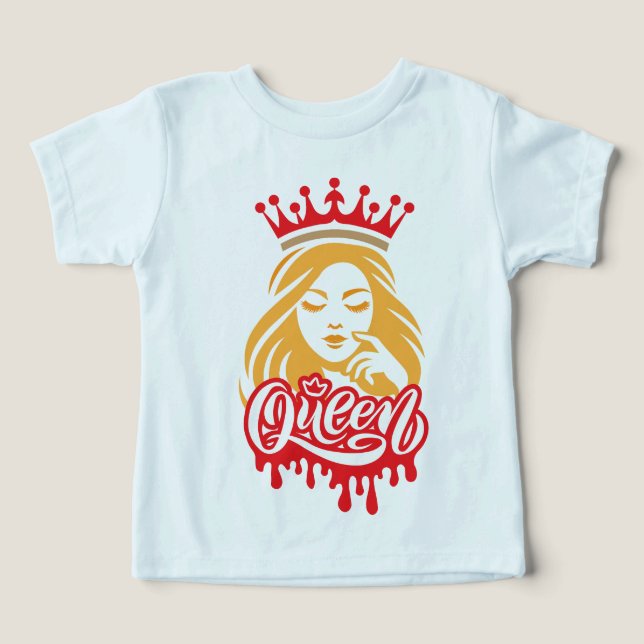 Queen Design – Elegant Royal Crown Typography for (Design Front)