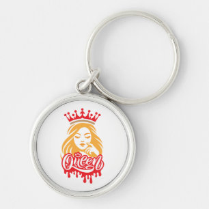 Queen Design – Elegant Royal Crown Typography for Key Ring
