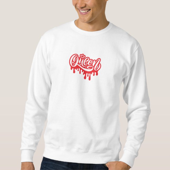 Queen Design – Elegant Royal Crown Typography for  Sweatshirt (Front)